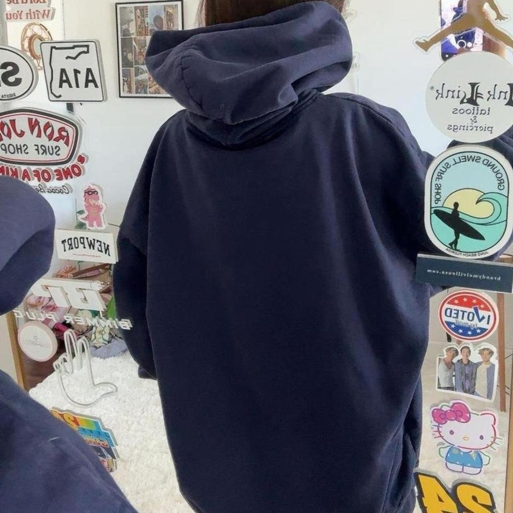 dark navy blue Drew House hoodie - Picture 4 of 8